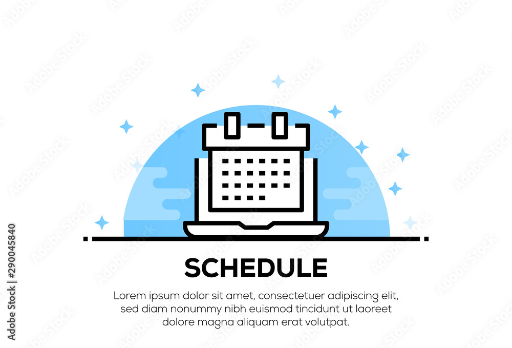 Obraz premium SCHEDULE ICON CONCEPT