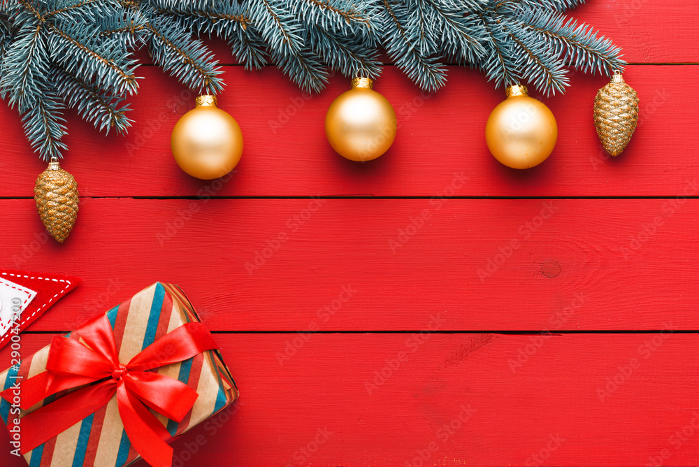 Beautiful celebratory Christmas background. New Year's holidays. Christmas holidays. Beautiful Christmas decorations on the wooden background. Loft style. Mockup Beautiful celebratory Christmas background. New Year's holidays. Christmas holidays. Beautiful Christmas decorations on the wooden background. Loft style. Mockup