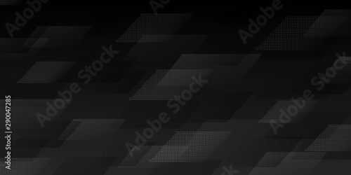 Abstract background of intersecting parallelograms consisting of dots, in black colors photo