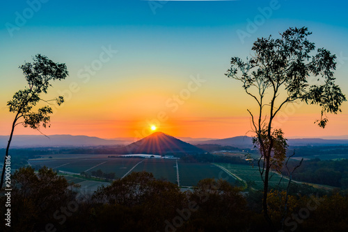 Canvas Print sunset in the mountains