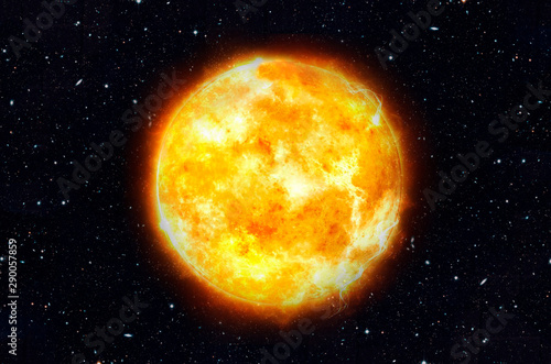 Sun Solar System. Elements of this image furnished by NASA