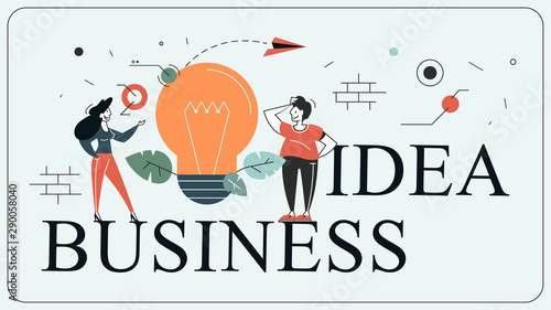 Innovation horizontal flat banner for your website