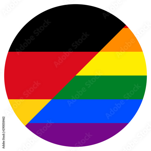 Free Download LGBT Flag, round shape icon on white background - GFXLoad