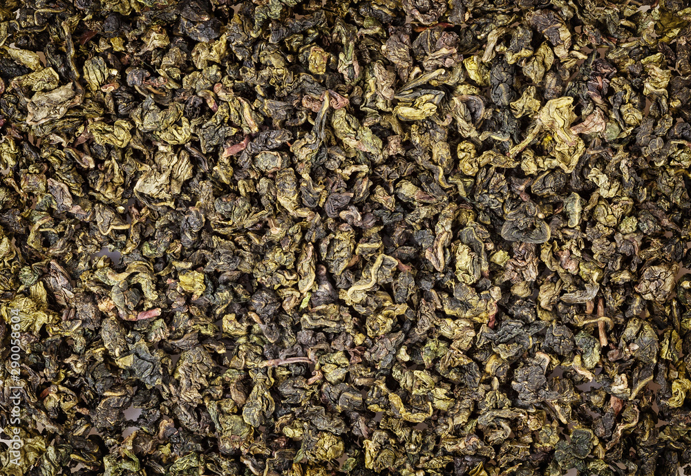 Green oolong tea background