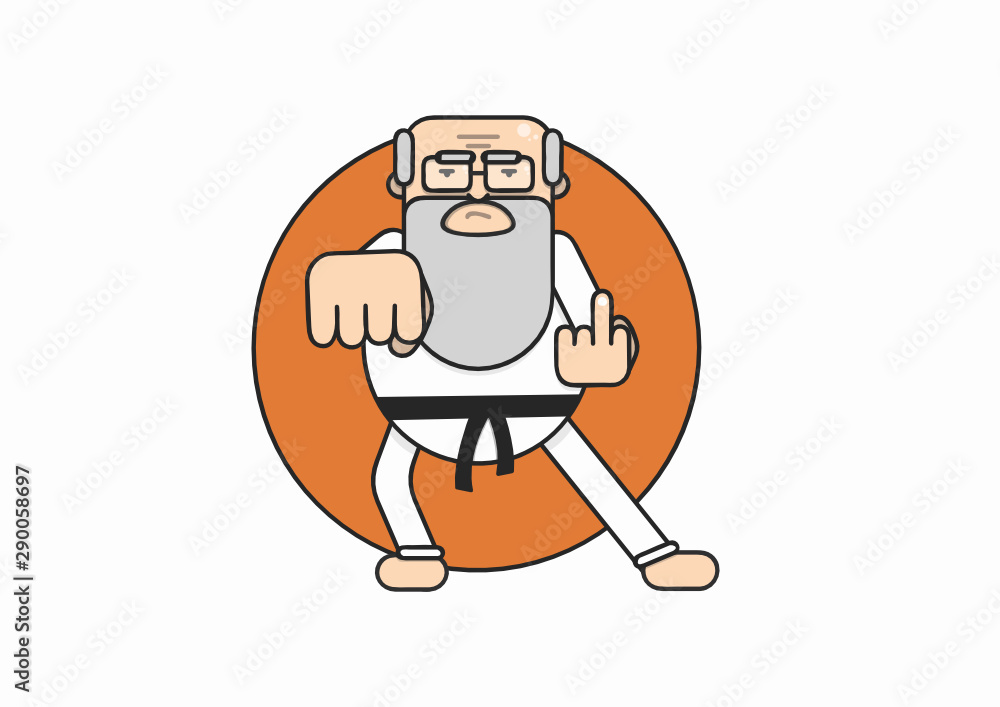 Obraz premium old angry man