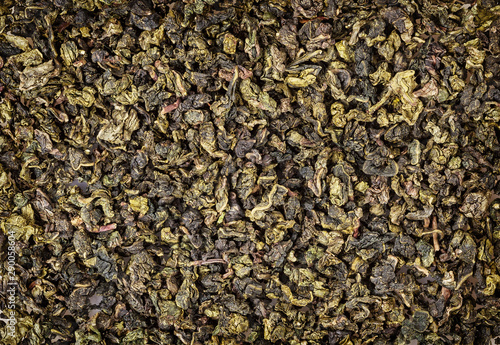 Green oolong tea background photo