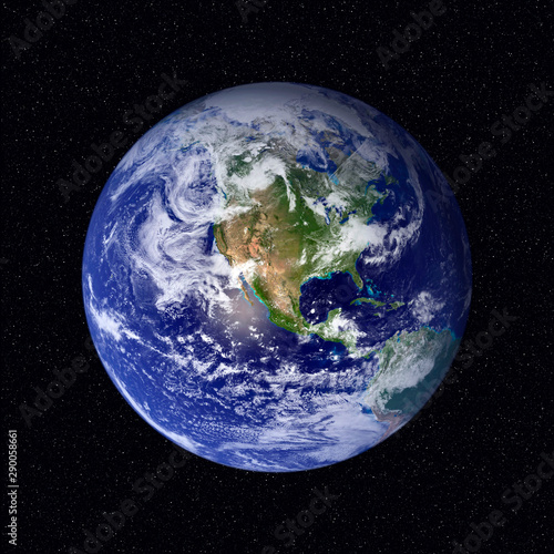 Earth in the outer space. Elements of this image furnished by NASA