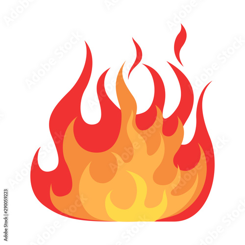 Red and orange fire flame