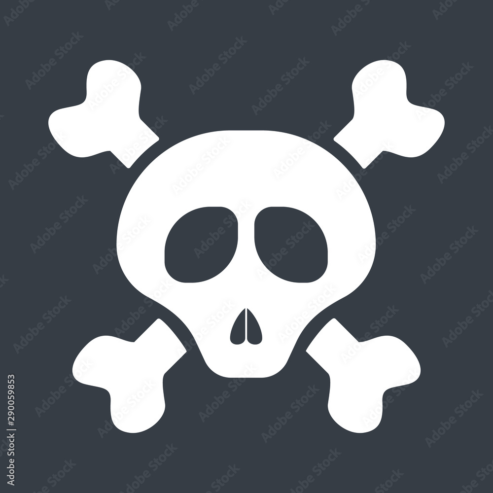 Skull and bine icon Skull and bine icon
