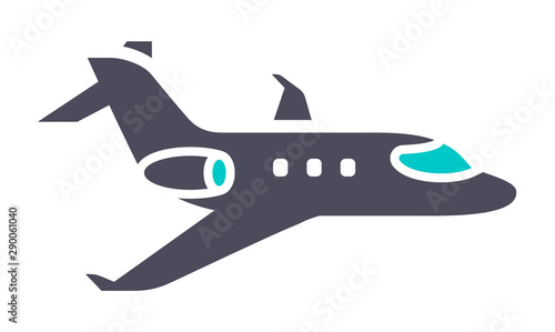 New gray turquoise icon on a white background