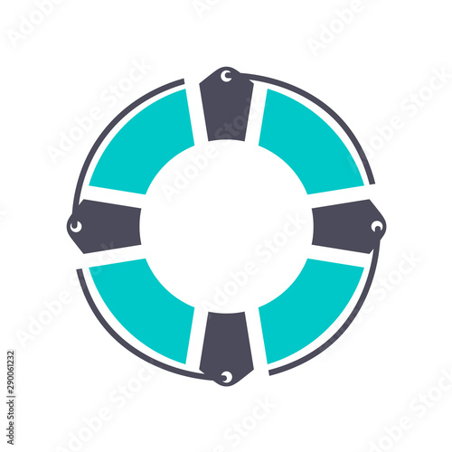 New gray turquoise icon on a white background