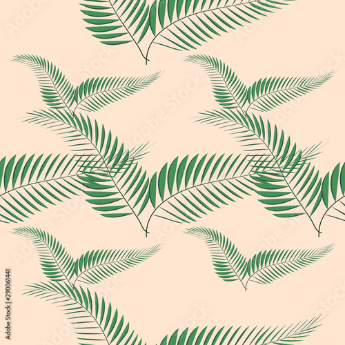 Tropical palm leaves  jungle leaves seamless floral pattern background