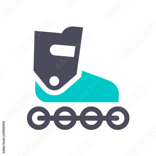 New gray turquoise icon on a white background