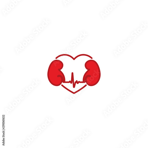 The symbol love for the kidneys, monoline style