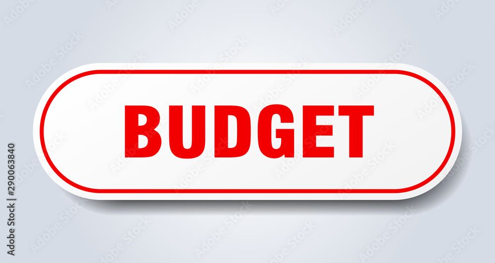 budget sign. budget rounded red sticker. budget budget sign. budget rounded red sticker. budget