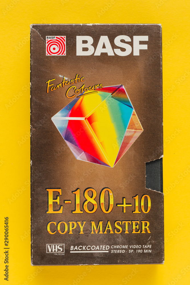 BASF VHS video cassette, retro video technology Stock Photo | Adobe Stock