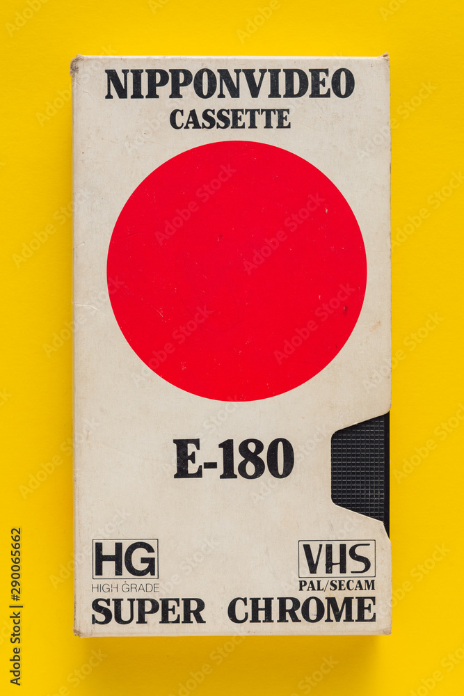 Nippon video VHS video cassette, retro video technology Stock Photo
