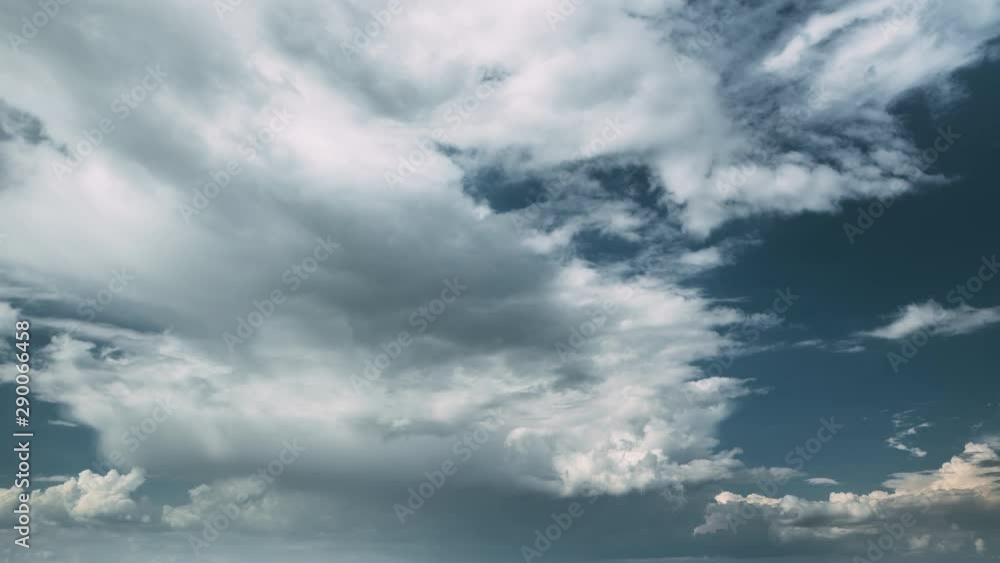 Dramatic Sky Before Rain With Rain Clouds On Horizon Above Rural Landscape Field Meadow. Agricultural And Weather Forecast Concept. Time Lapse, Timelapse, Time-lapse Dramatic Sky Before Rain With Rain Clouds On Horizon Above Rural Landscape Field Meadow. Agricultural And Weather Forecast Concept. Time Lapse, Timelapse, Time-lapse