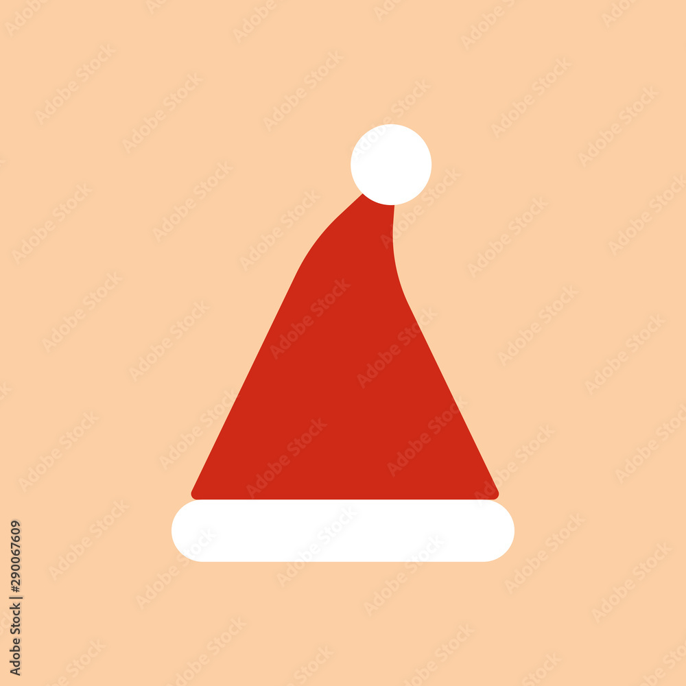 icon, Santa Claus hat, for new year, vector illustration icon, Santa Claus hat, for new year, vector illustration