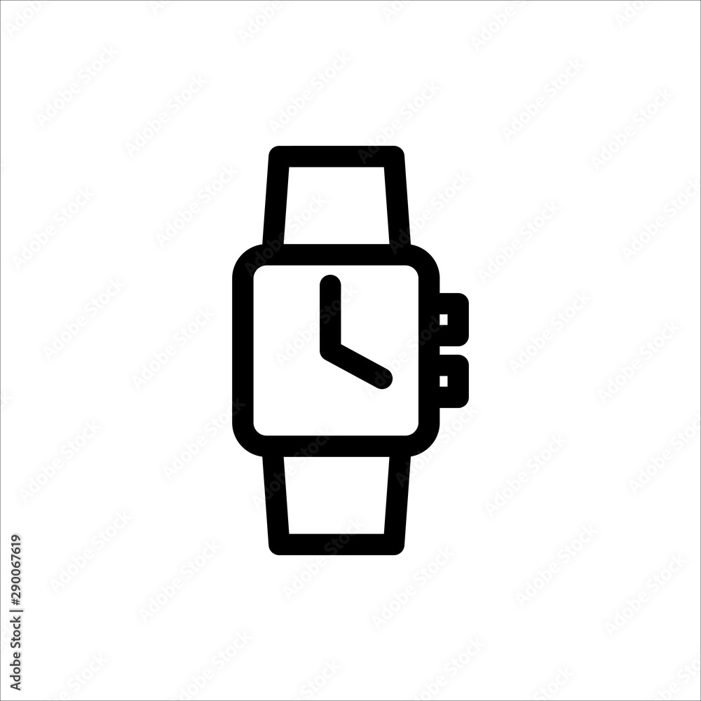 Clock icon. Symbol of time with trendy flat line style icon for web, logo, app, UI design. isolated on white background. vector illustration eps 10 Clock icon. Symbol of time with trendy flat line style icon for web, logo, app, UI design. isolated on white background. vector illustration eps 10