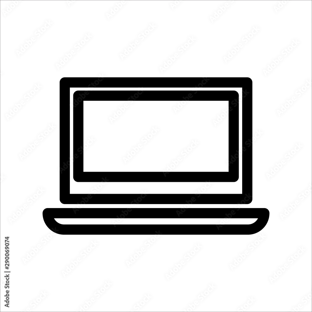 Laptop icon. Symbol of Gadget or Device with trendy flat line style icon for web site design, logo, app, UI isolated on white background. vector illustration eps 10 Laptop icon. Symbol of Gadget or Device with trendy flat line style icon for web site design, logo, app, UI isolated on white background. vector illustration eps 10