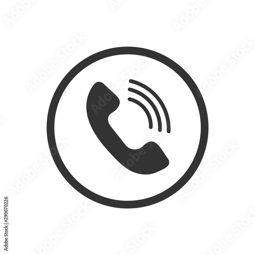 Phone Ring Flat Vector icon