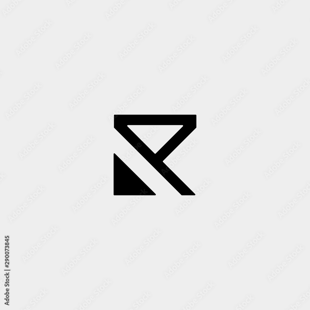 Letter K AK KA R Monogram Logo Design Minimal Icon - obrazy, fototapety, plakaty 