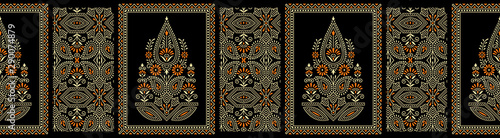 Seamless border based on traditional Asian element