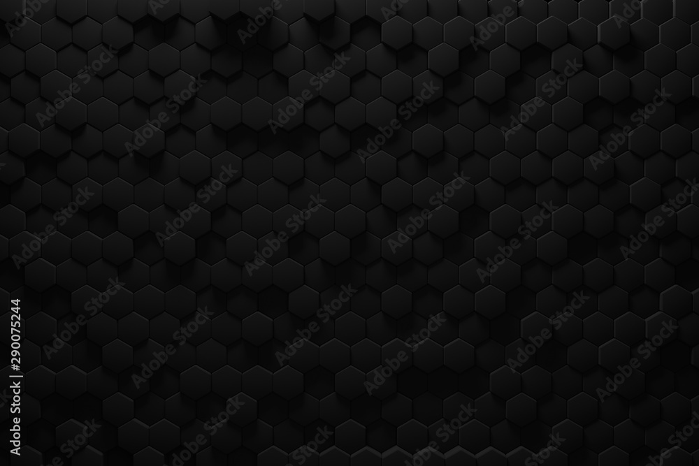 Black triangular hexagon abstract background, Grunge surface, 3d Rendering C Black triangular hexagon abstract background, Grunge surface, 3d Rendering C