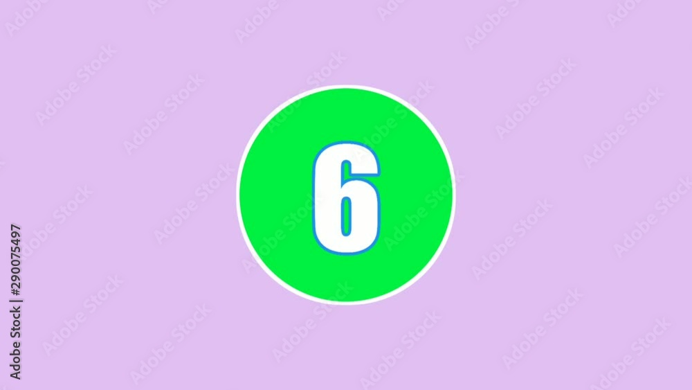 Simple countdown animation on pink background Simple countdown animation on pink background