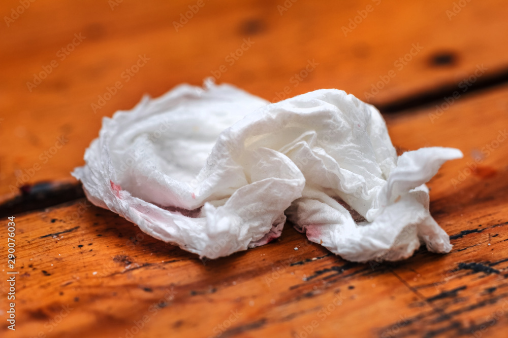 Dirty crumpled napkin Dirty crumpled napkin