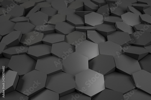 Abstract background with randomly located black metall cells.