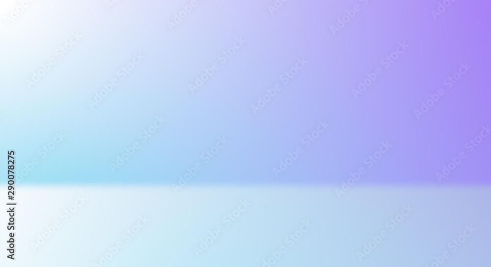 Abstract background with blue pastel shades and gradient effect. 3D Rendering