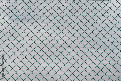 Chain Link Fence with White Background