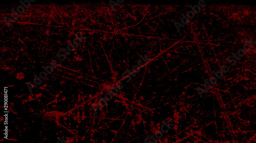 grunge halloween background with blood splash space on wall