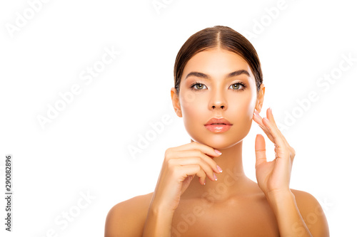 portrait of young woman with perfect skin 