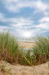 Sierkussen Badkamer Zonsondergang aan de Noordzeekust  © Corri Seizinger