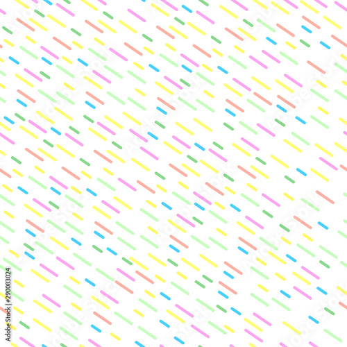 Vector seamless colorful diagonal striped pattern. Pastel rainbow color palette.