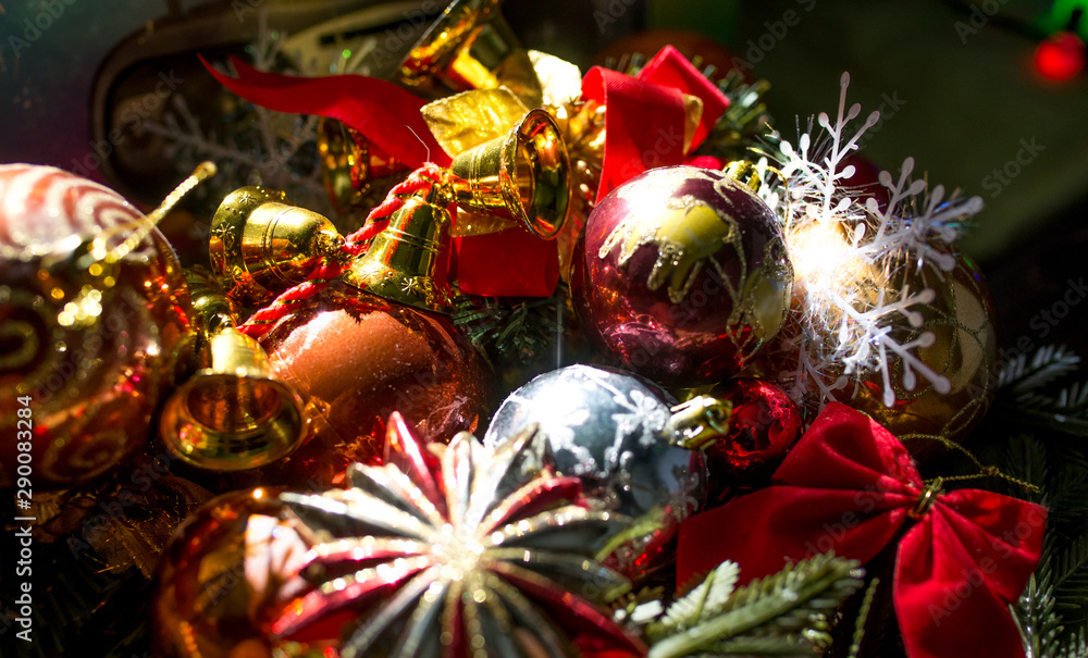 Christmas bells and New Year decorations Christmas bells and New Year decorations