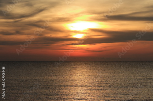 set of pictures of the beauty of nature at sunrise morning. Make the sea and the sky beautiful
