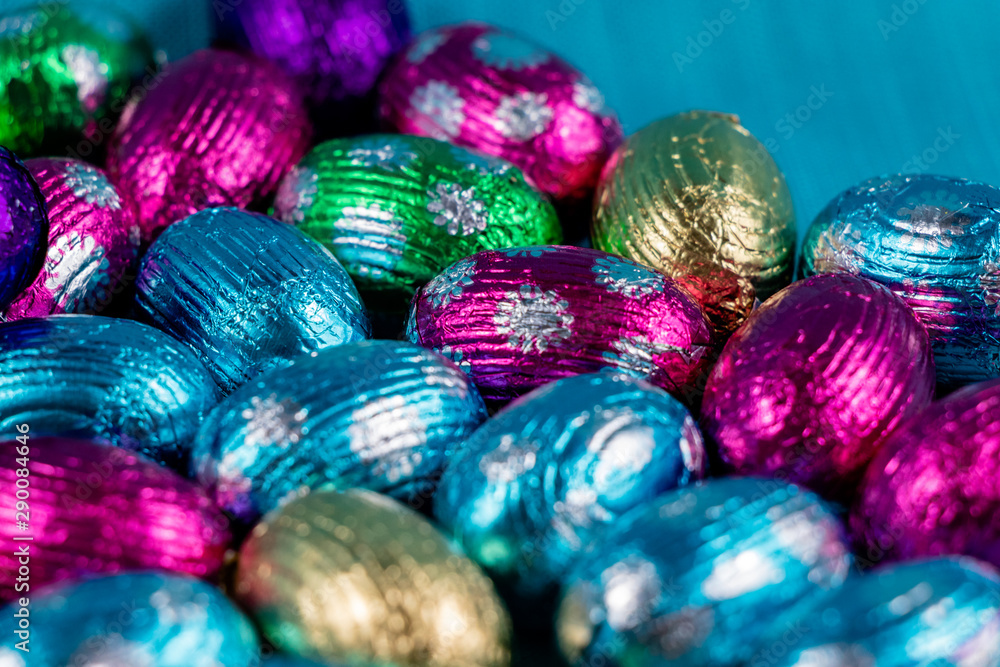 Colourful easter eggs, candies and baskets on display. Calgary, Alberta, Canada Colourful easter eggs, candies and baskets on display. Calgary, Alberta, Canada
