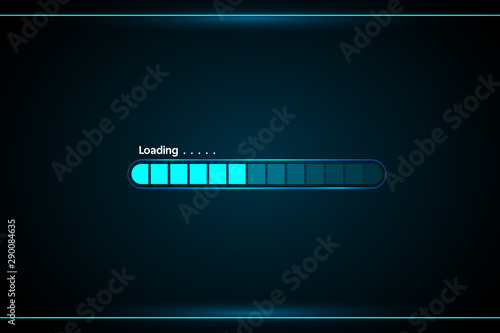 loading abstract technology interface hud vector design for technology business. photo