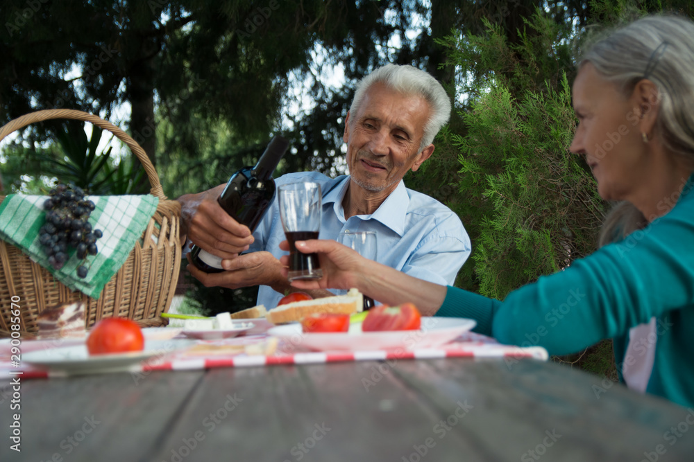 Cheerful senior couple having fun Cheerful senior couple having fun