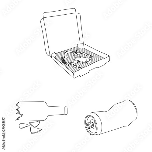 Vector illustration of order and recycling sign. Collection of order and sort vector icon for stock.