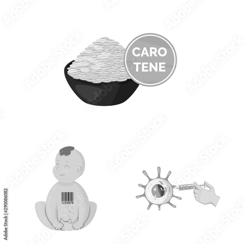 Vector design of transgenic and organic symbol. Set of transgenic and synthetic stock symbol for web.