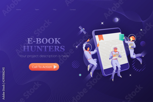 E-book Hunters Web Page Template