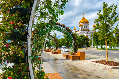 Russia. Moscow. Flower arch...