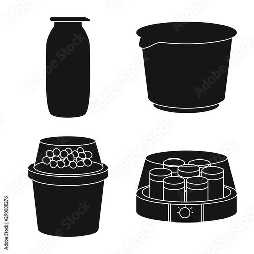 Isolated object of nutrition and farm symbol. Collection of nutrition and fresh stock vector illustration.