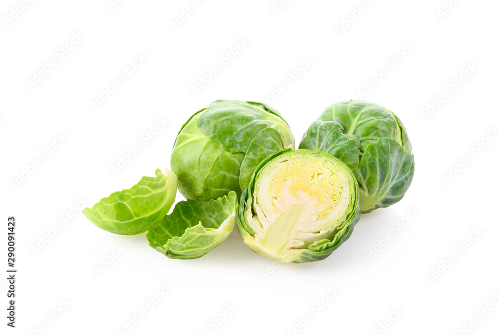Obraz premium Brussel sprout on white background