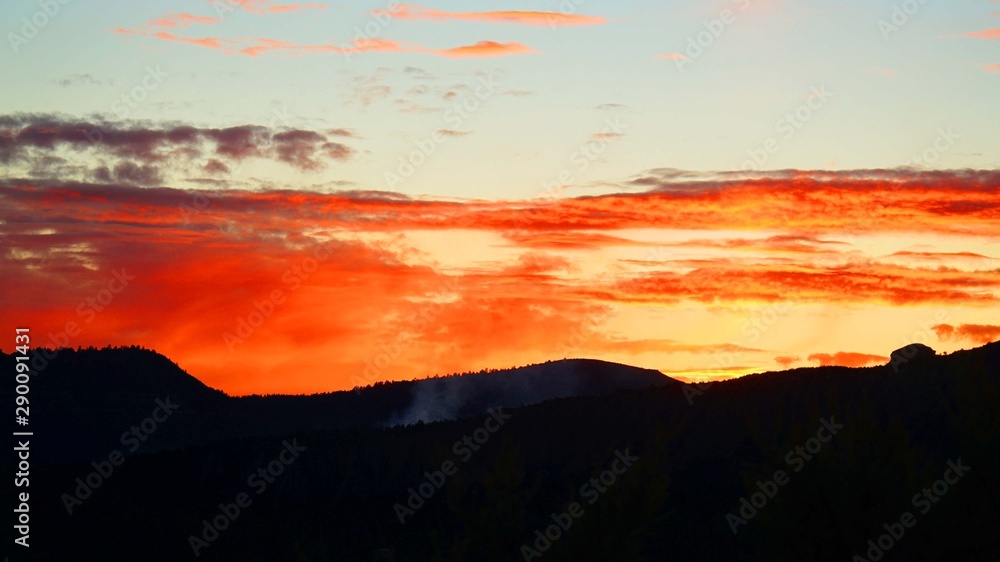 sunset in the mountains sunset in the mountains